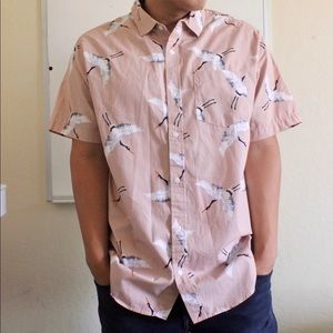 Duck print button down shirt